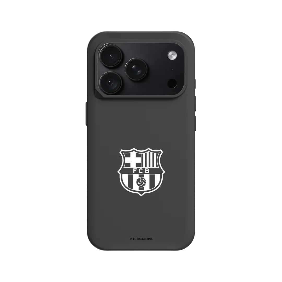 iPhone 18 Pro / iPhone 17 Pro - Custodia RhinoShield SolidX - FC Barcelona Monochrome Crest