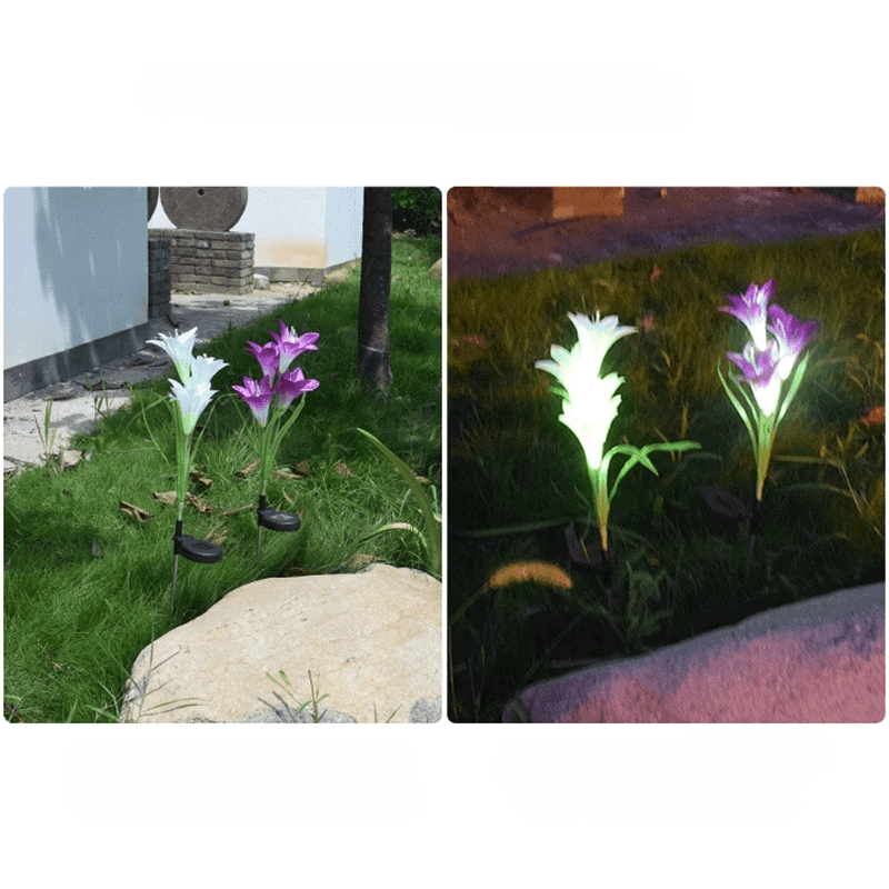 Solar Led Garden Plug Lily