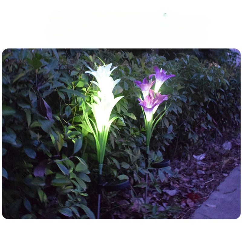 Solar Led Garden Plug Lily