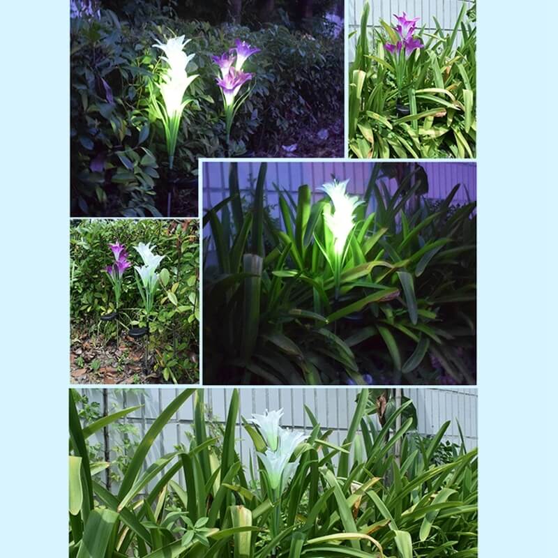Solar Led Garden Plug Lily