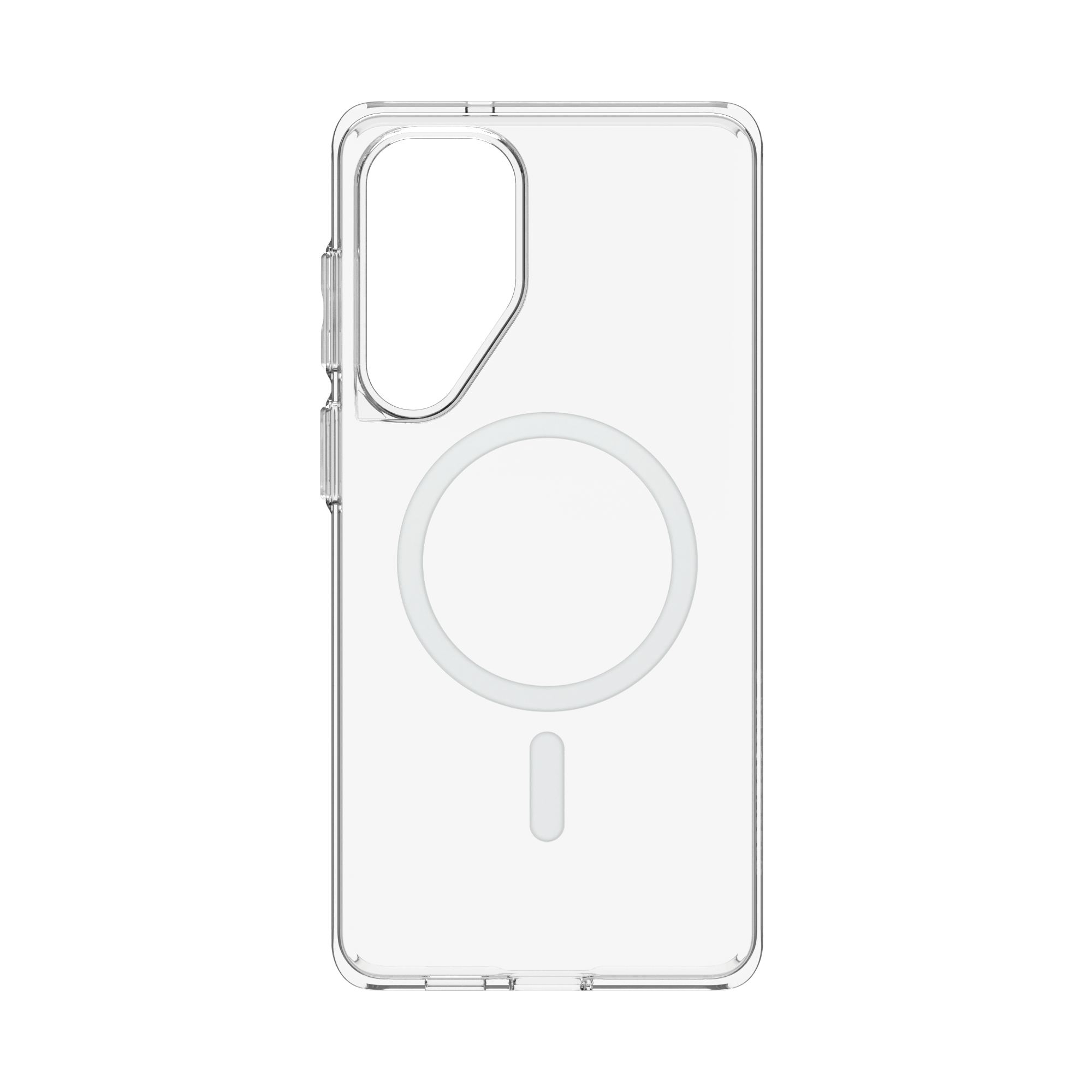 Das Rhinoshield Clear Case Magsafe für das Galaxy S26 Ultra von Rhinoshield wird auf einem schlichten weißen Hintergrund präsentiert.