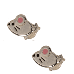 Ohrstecker 925 Sterling grau