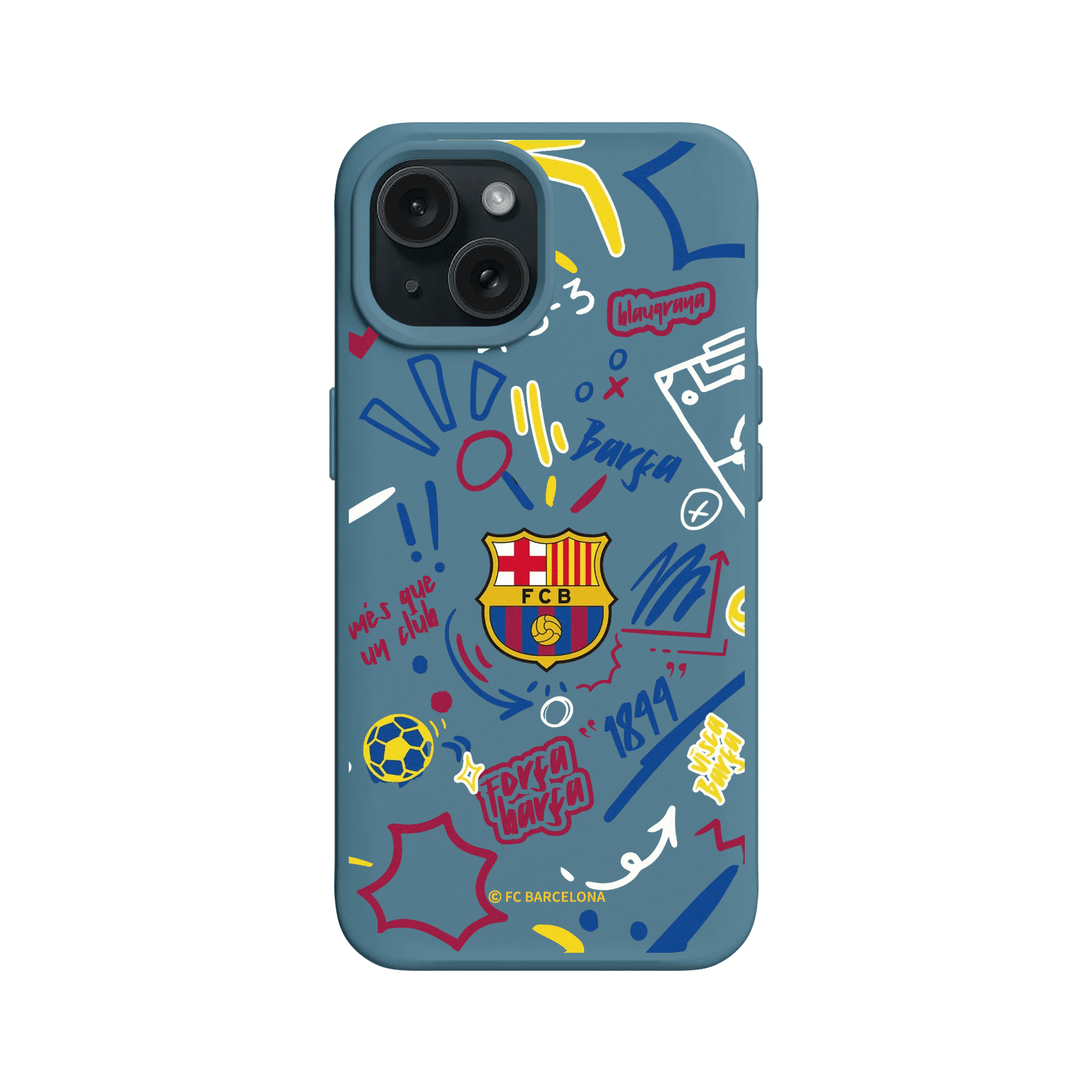 iPhone 15 - RhinoShield SolidX Case - FC Barcelona Graffiti