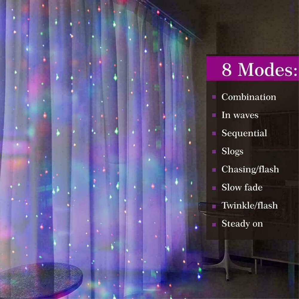 Curtain Light Chain Usb 3X3 M 300 Led