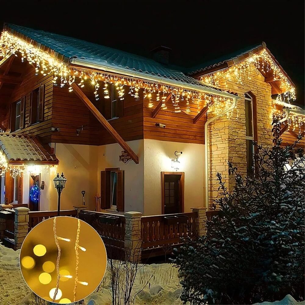 Luci solari a LED 10m con 300 LED per l'illuminazione del giardino