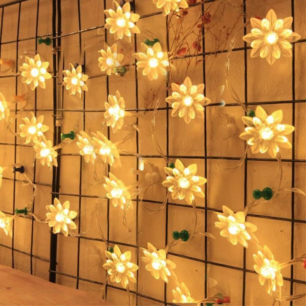 Solar LED fairy lights lotus blossom