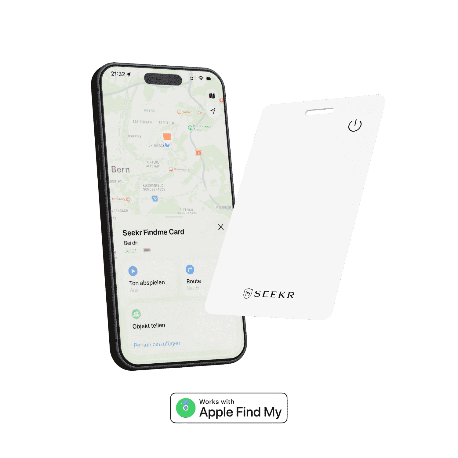 SEEKR FindMe Card for Apple Find My – Ultra-Thin Wallet Tracker Card