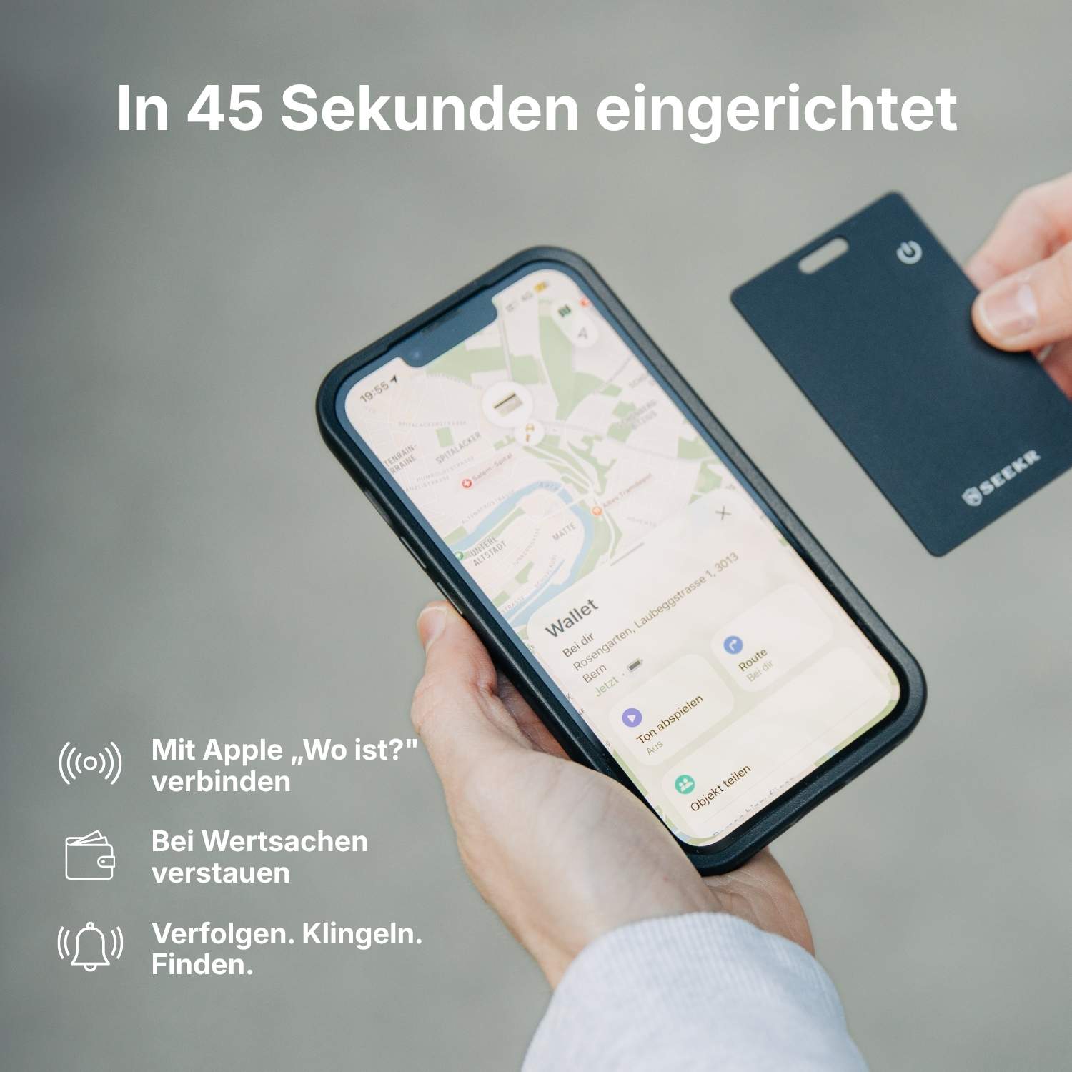 SEEKR FindMe Card for Apple Find My – Ultra-Thin Wallet Tracker Card
