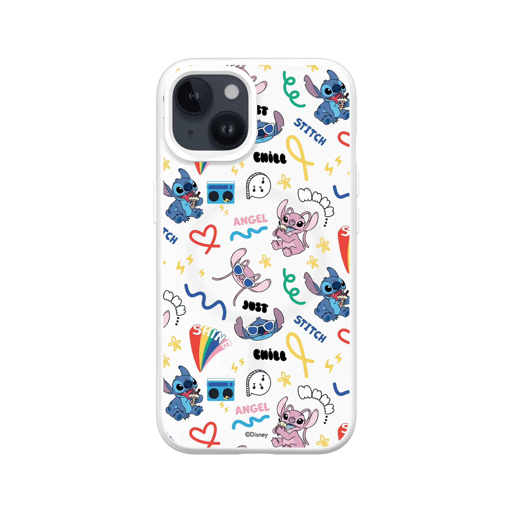 iPhone 14 - RhinoShield SolidX Case - Disney Stitch & Angel Graffiti Edition