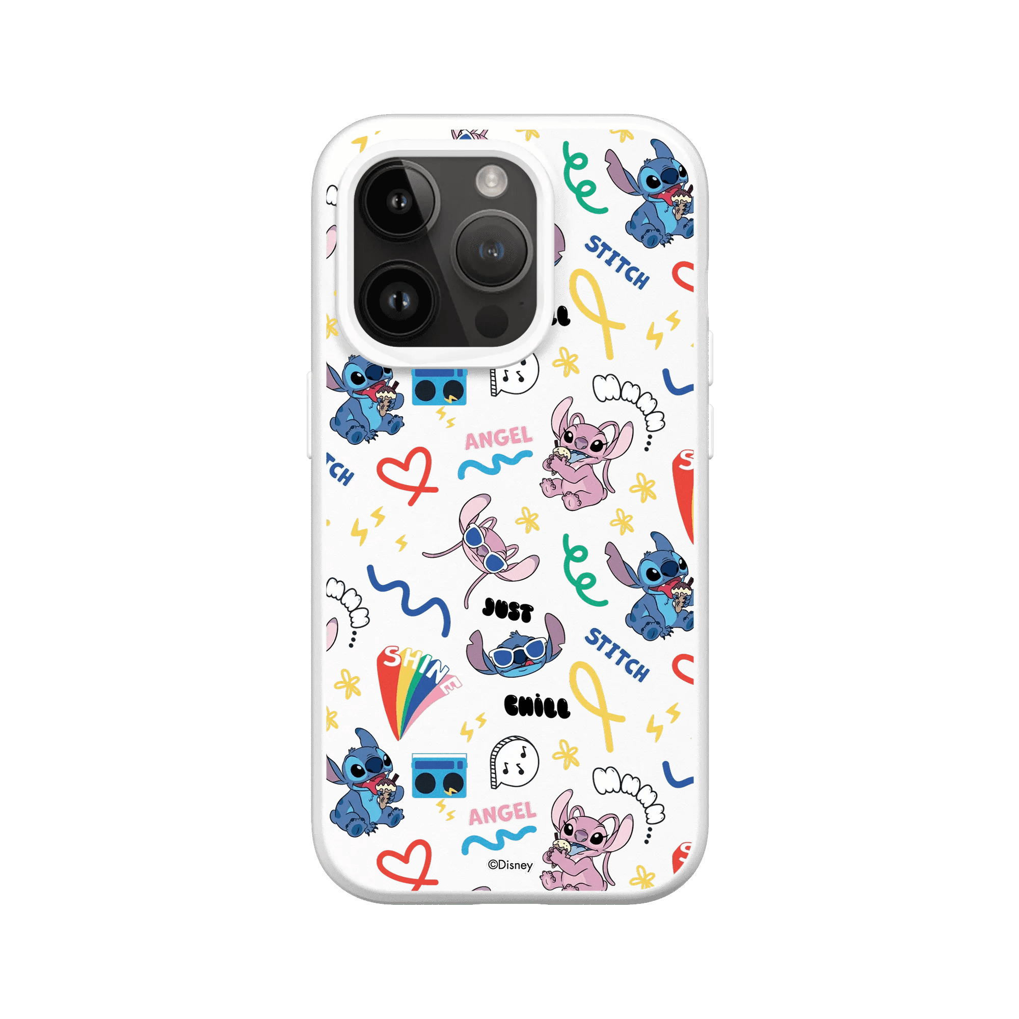 iPhone 14 Pro Max - Coque RhinoShield SolidX - Disney Stitch & Angel Graffiti Edition