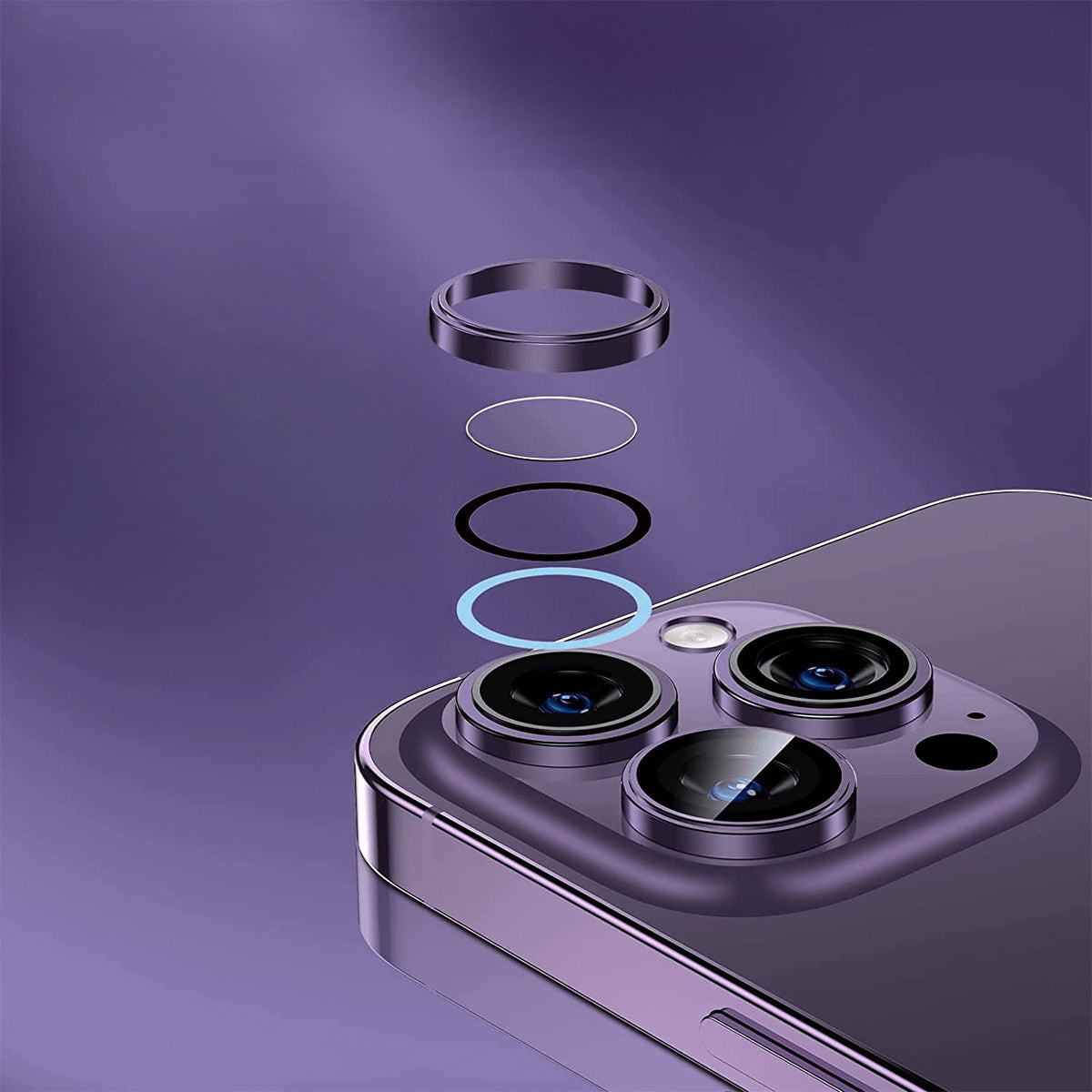 iPhone 15 Pro / 15 Pro Max - Enkay vetro protetivo per lenti della camera