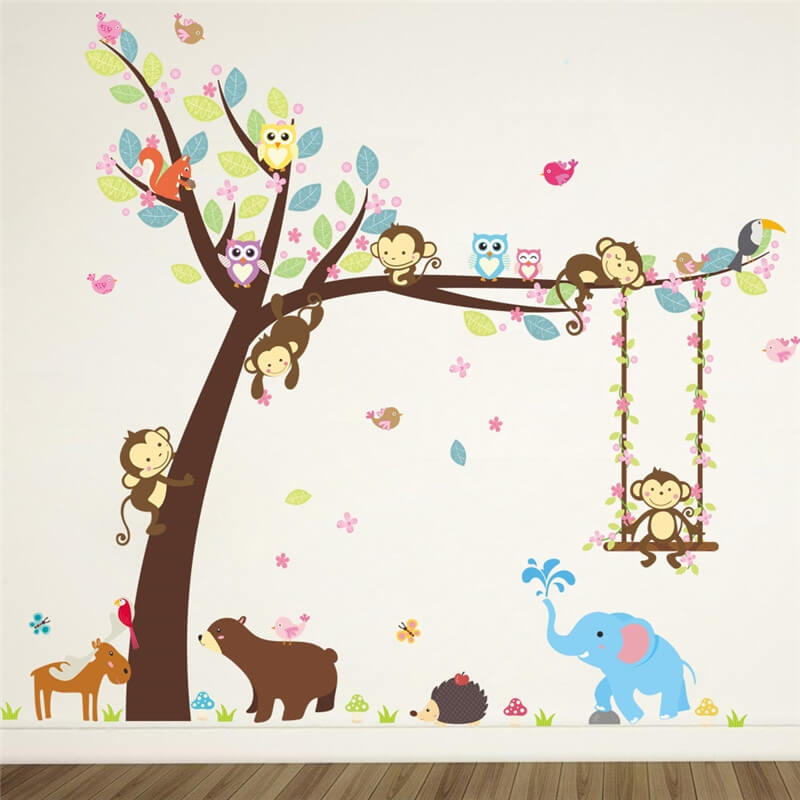 Sticker mural tatouage autocollant Monkey