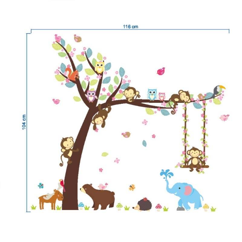 Sticker mural tatouage autocollant Monkey