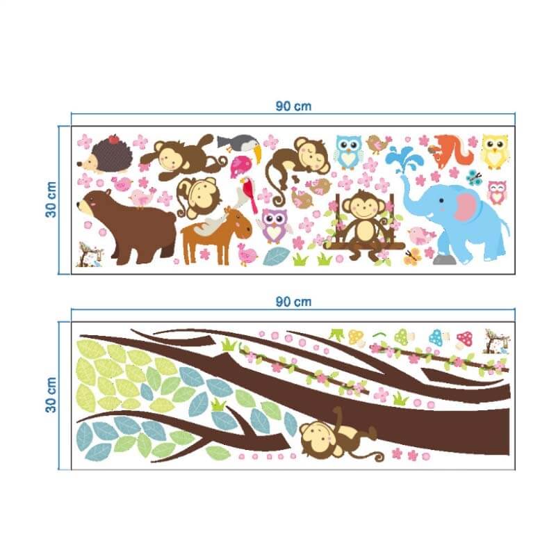 Sticker mural tatouage autocollant Monkey