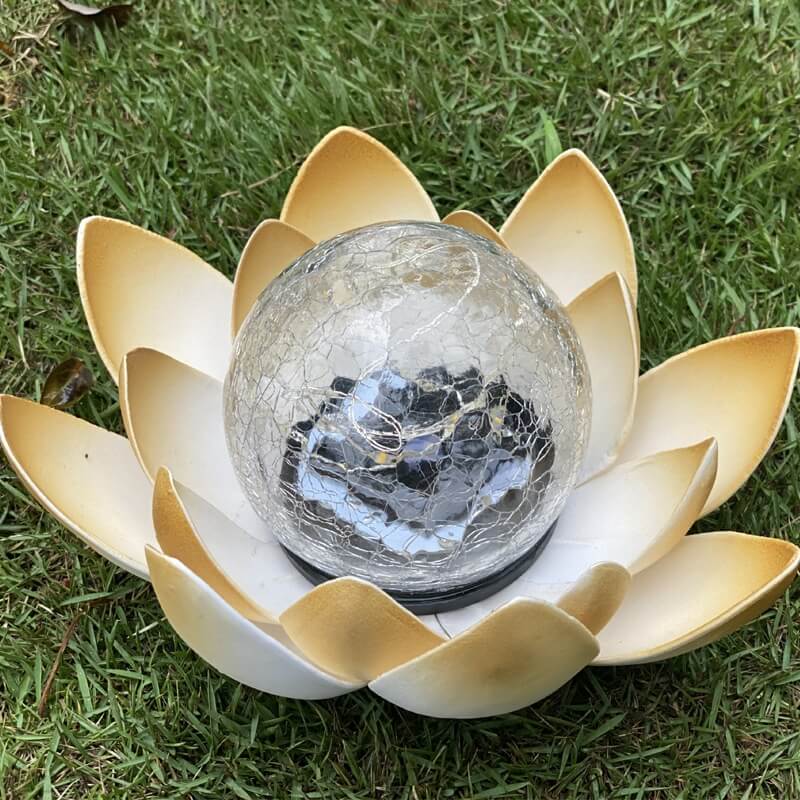 Solar table lamp LED lotus flower