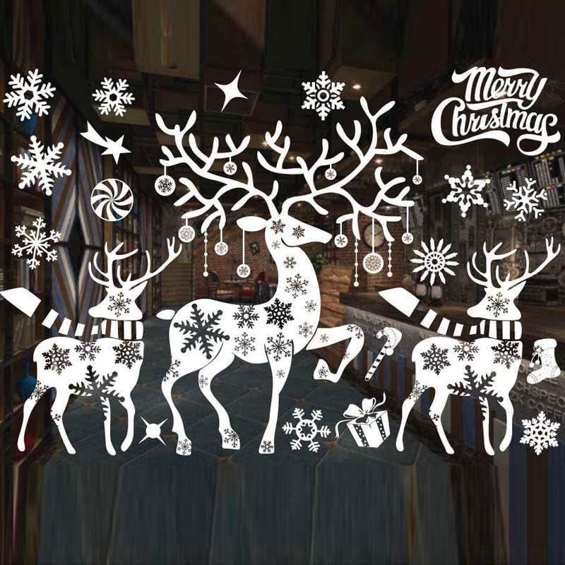 Stickers muraux Rennes de Noël