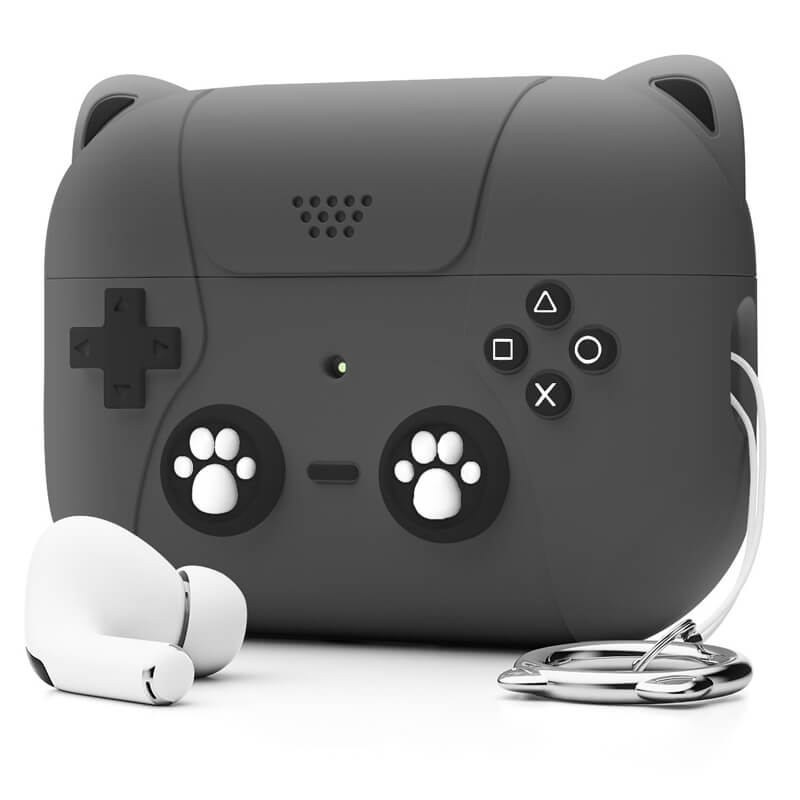 Airpods Pro 2 - Silikoncase Schutzhülle 3D schwarz