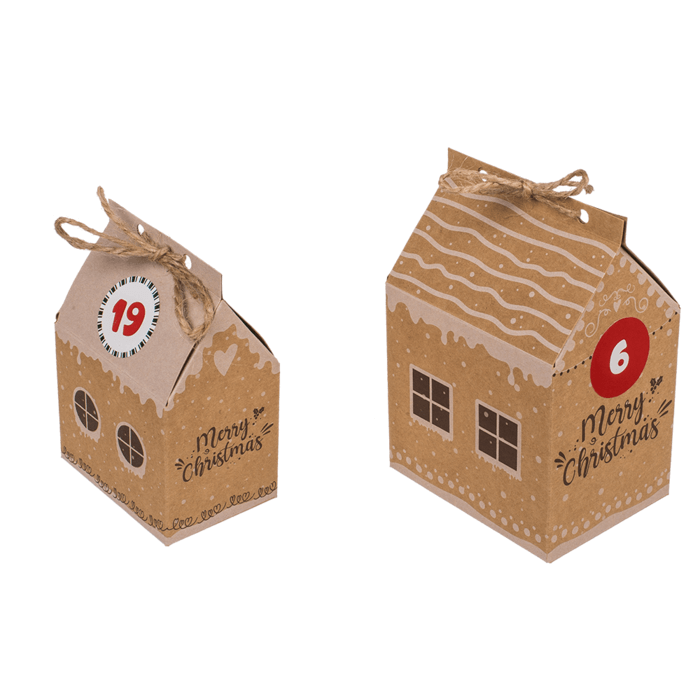 Calendario dell'Avvento fai da te 24 casette da riempire