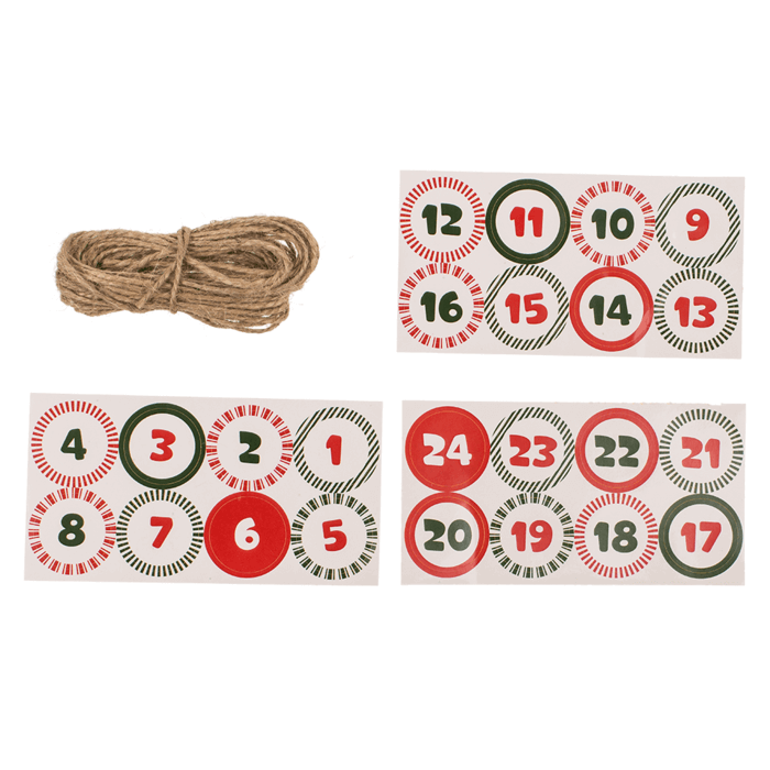 Calendario dell'Avvento fai da te 24 casette da riempire