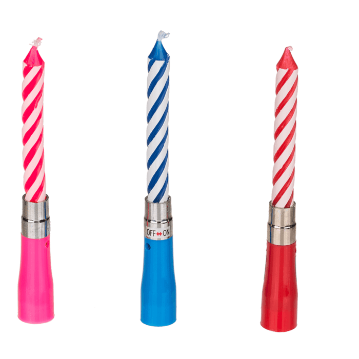 Lot de 3 bougies musicales Joyeux Anniversaire