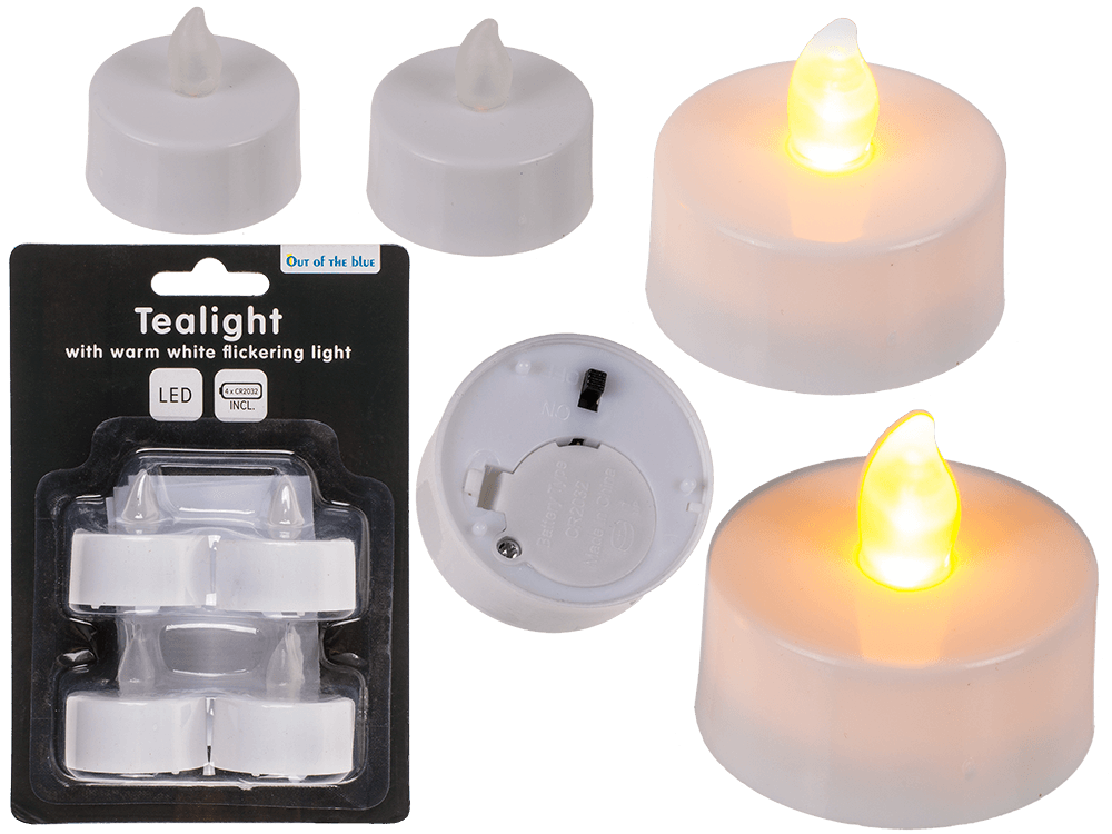 Set da 4 lumini LED con batterie