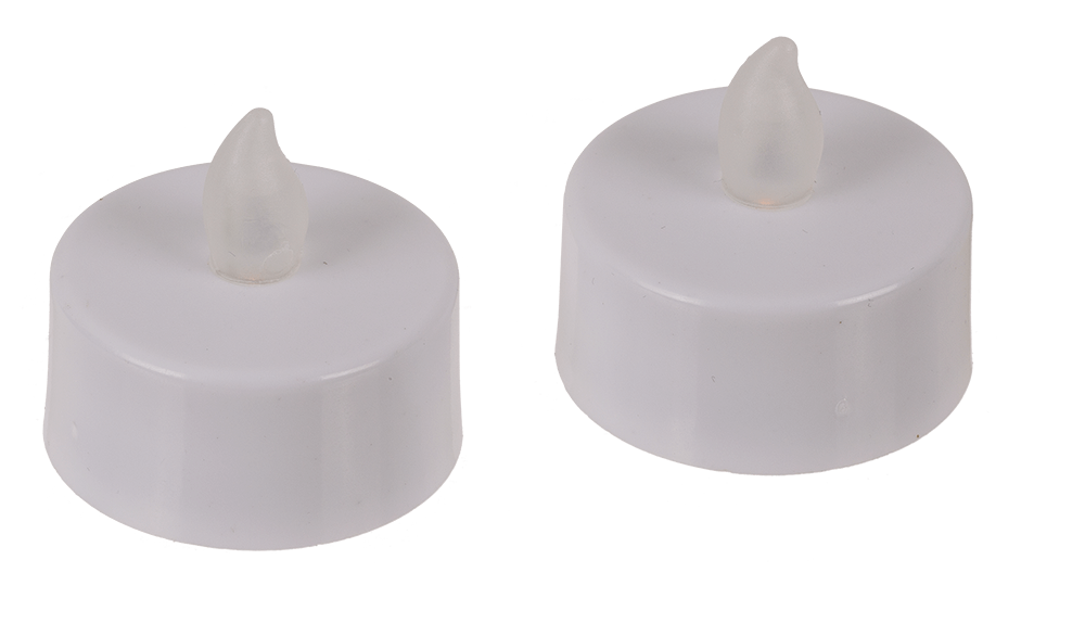 Set of 4 LED tealights with batteries
