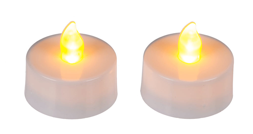 Set of 4 LED tealights with batteries