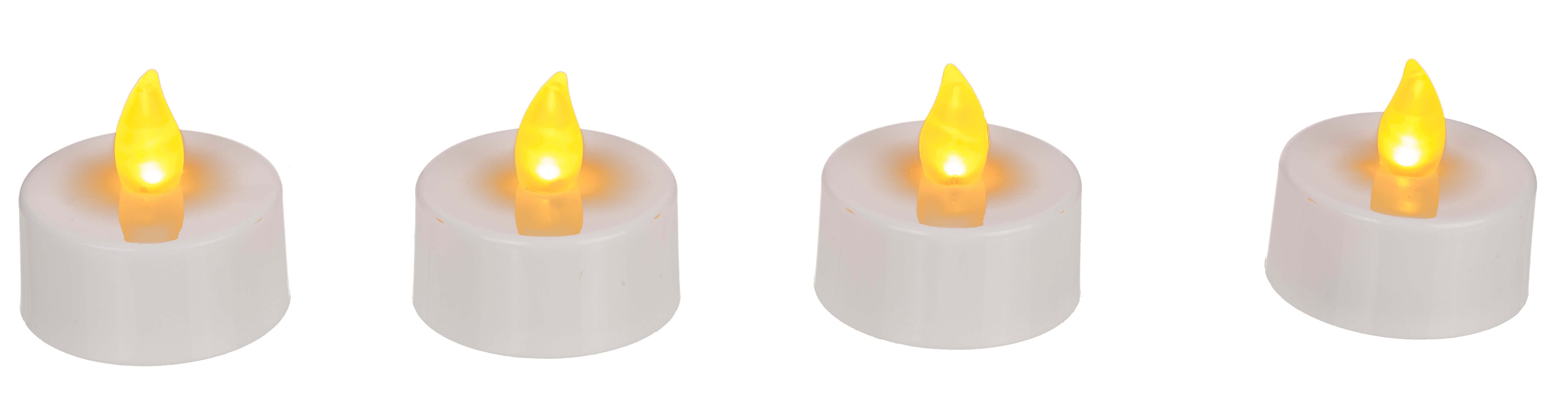 LED Teelichter Set mit Timer und Fernbedienung, 4 Stk
