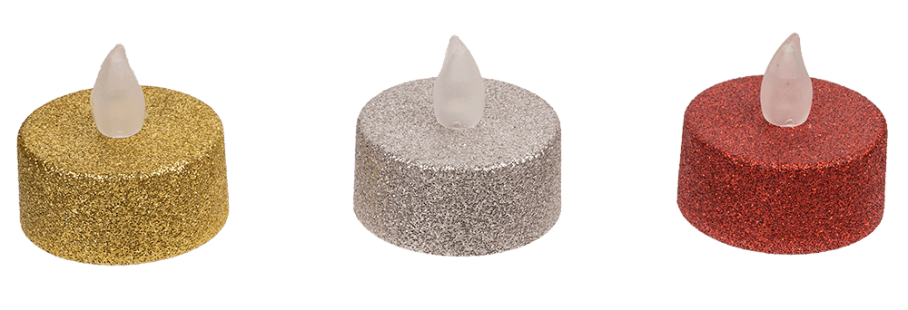 LED Teelichter Glamour mit Timer und Fernbedienung, 6 Stk