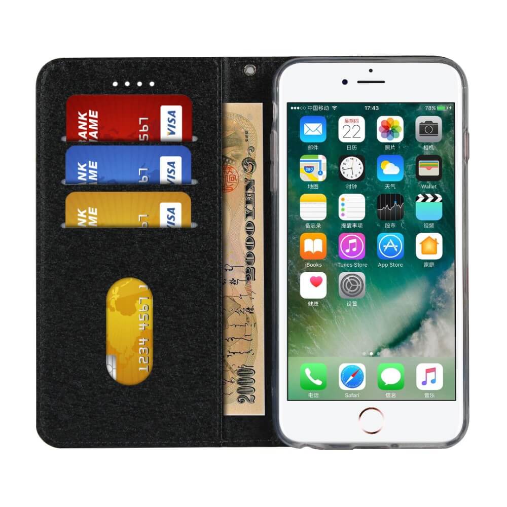 iPhone SE / 8 / 7 - Custodia Flip Silk Texture