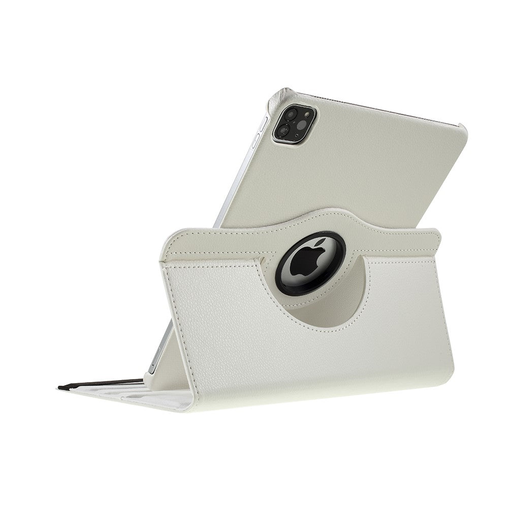 iPad Pro 11.0 - Leder Etui Tasche 360° drehbar weiss
