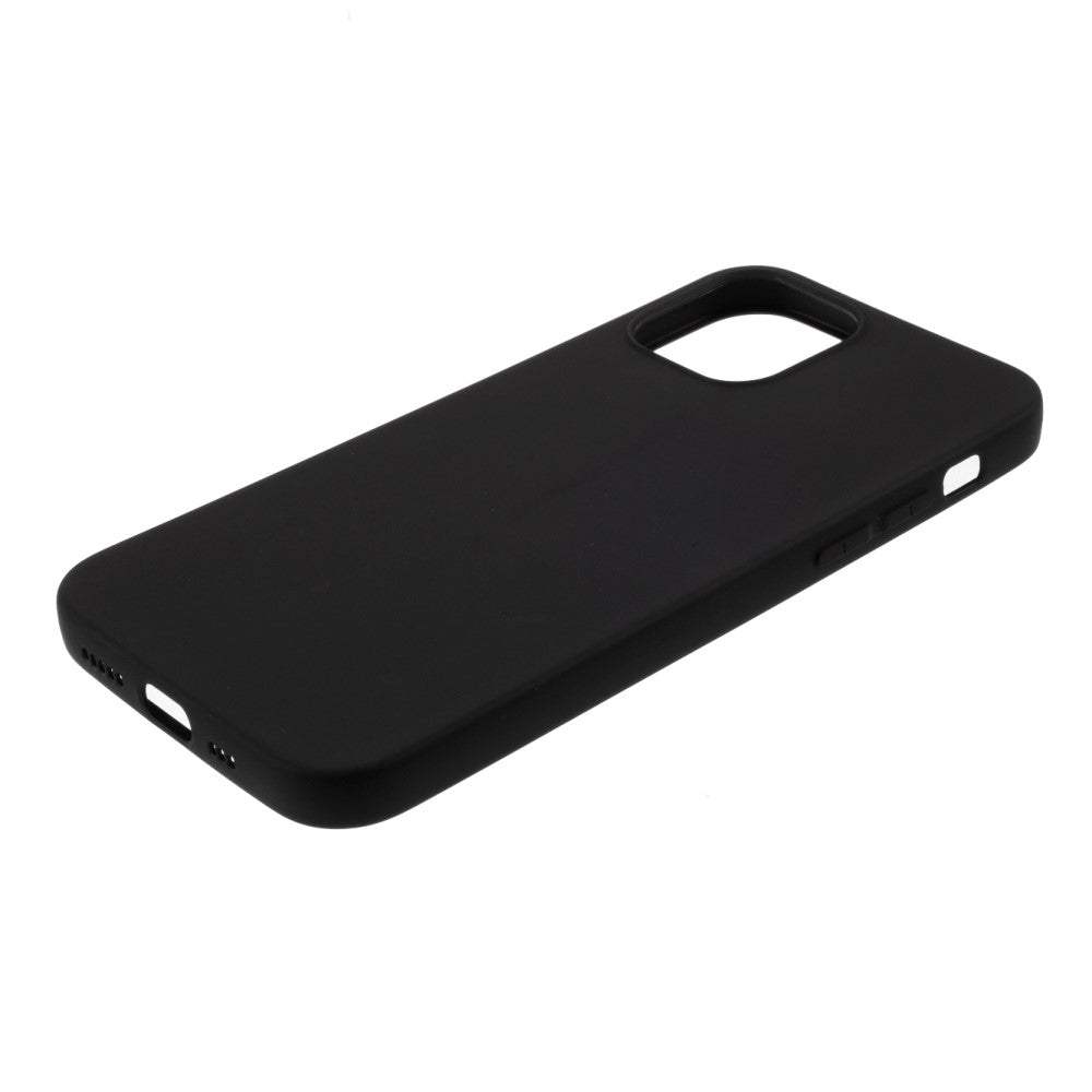 iPhone 12 / 12 Pro - Matte Silikon Gummi Hülle schwarz