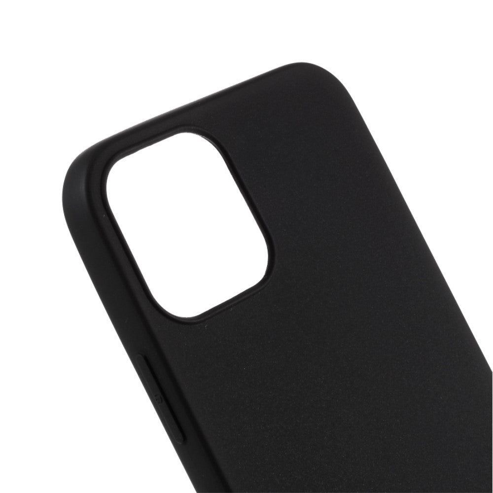 iPhone 12 / 12 Pro - Matte Silikon Gummi Hülle schwarz