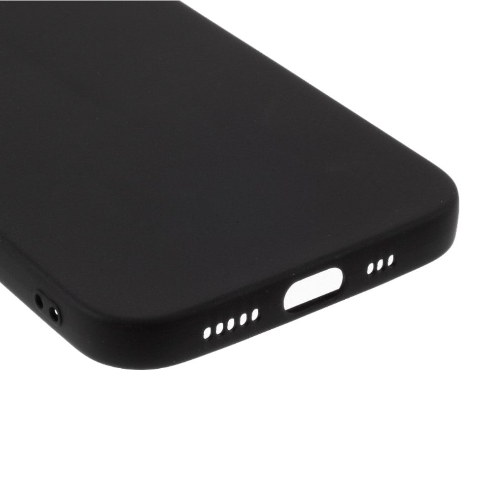 iPhone 12 / 12 Pro - Matte Silikon Gummi Hülle schwarz