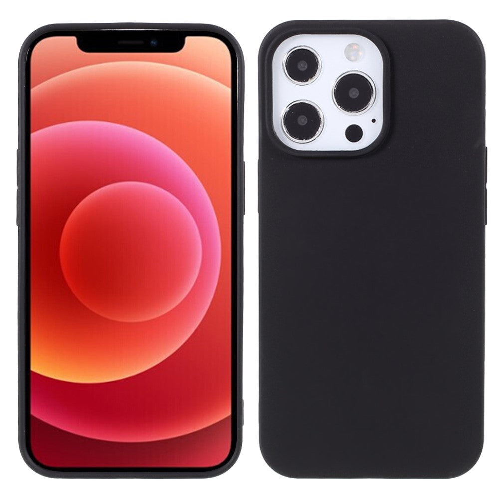iPhone 13 Pro - Matte Silikon Gummi Hülle schwarz