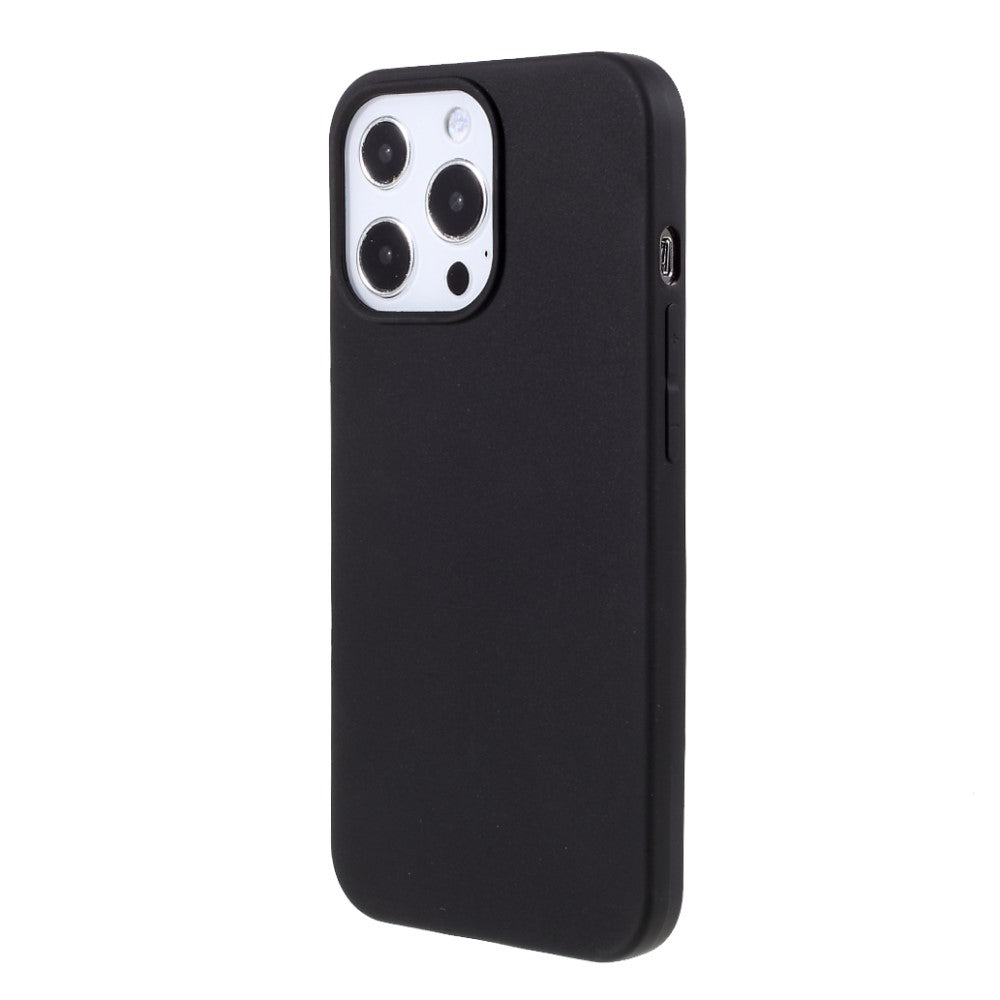 iPhone 13 Pro - Matte Silikon Gummi Hülle schwarz