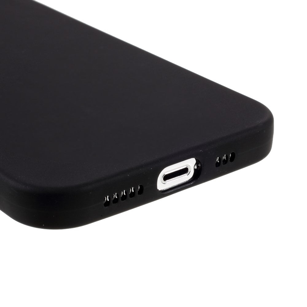 iPhone 13 Pro Max - Matte Silikon Gummi Hülle schwarz