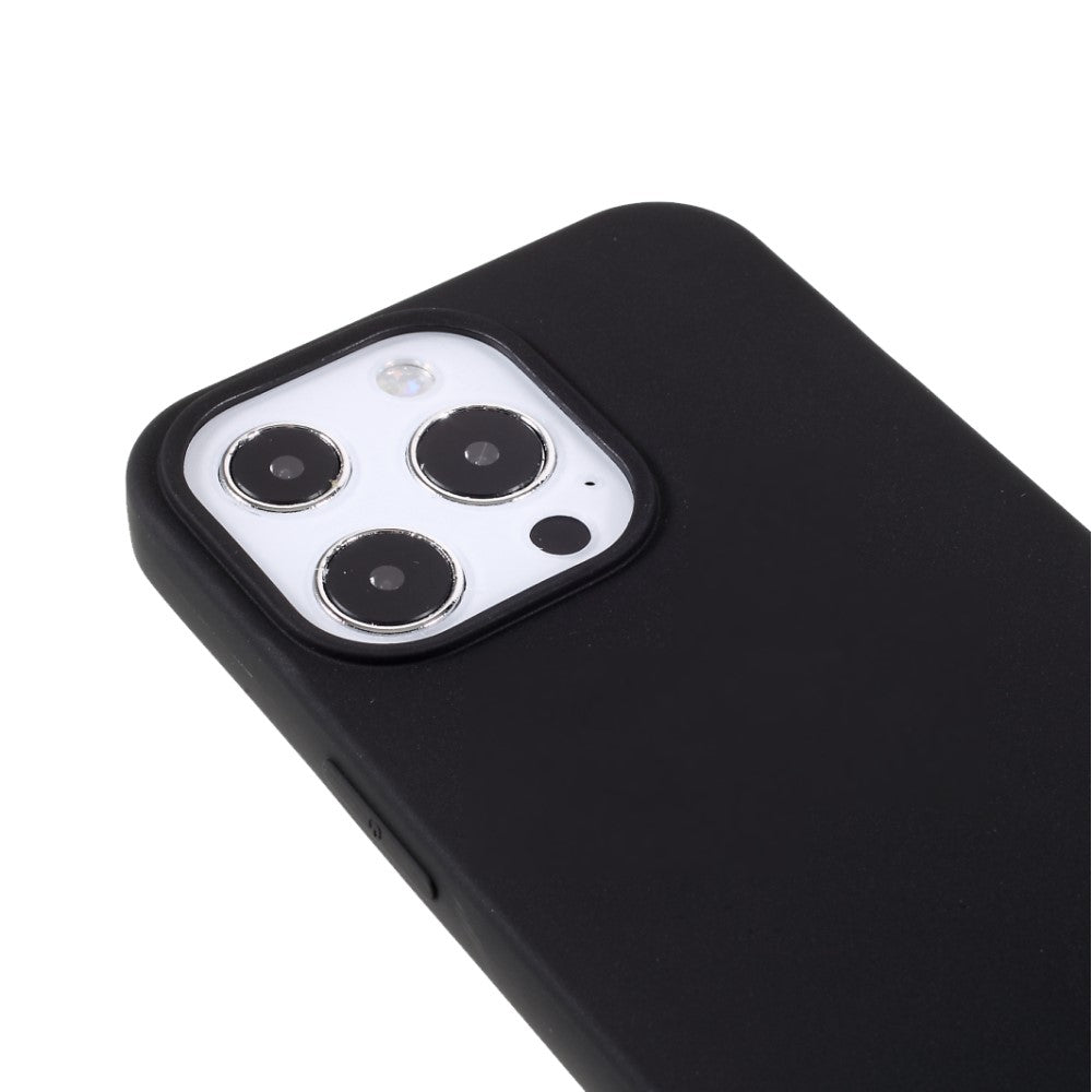 iPhone 13 Pro Max - Matte Silikon Gummi Hülle schwarz