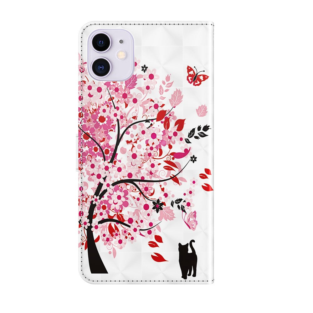 iPhone 13 mini - case glitter effect tree pink