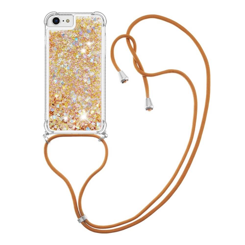 iPhone SE / 8 / 7 - Coque Paillettes Avec Bandoulière