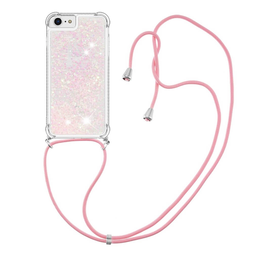 iPhone SE / 8 / 7 - Coque Paillettes Avec Bandoulière