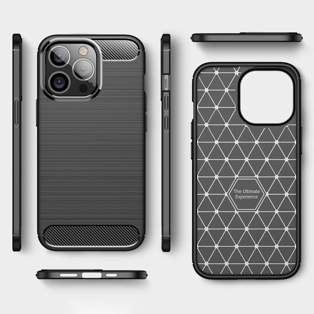 Iphone 14 Pro Max - Metal Carbon Look Case