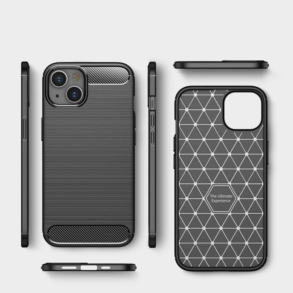 Iphone 14 Plus - Cover In Metallo Carbon Look