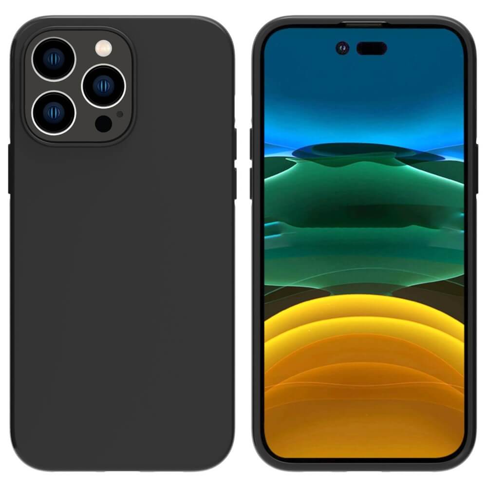 iPhone 14 Pro Max - Matte Silikon Hülle schwarz