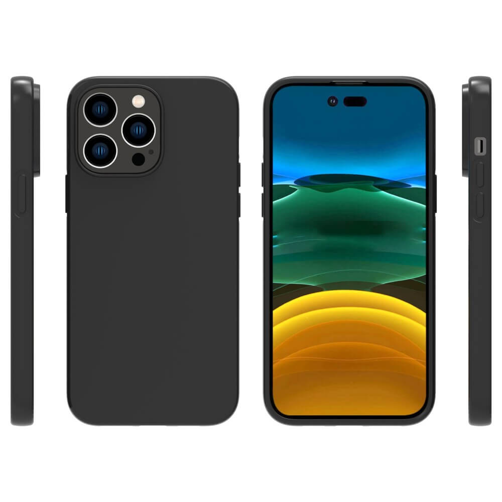 iPhone 14 Pro Max - Matte Silikon Hülle schwarz