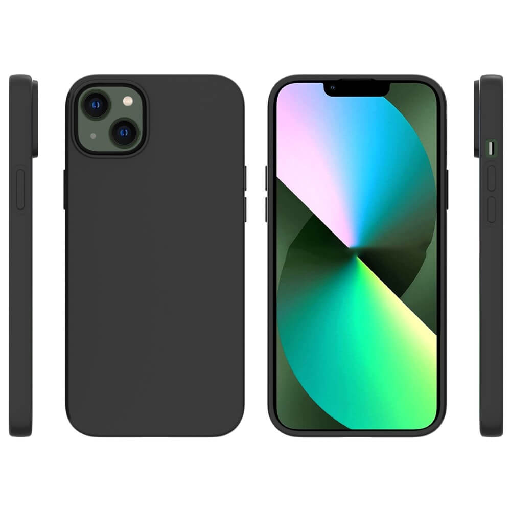 iPhone 14 Plus - Matte Silikon Hülle schwarz