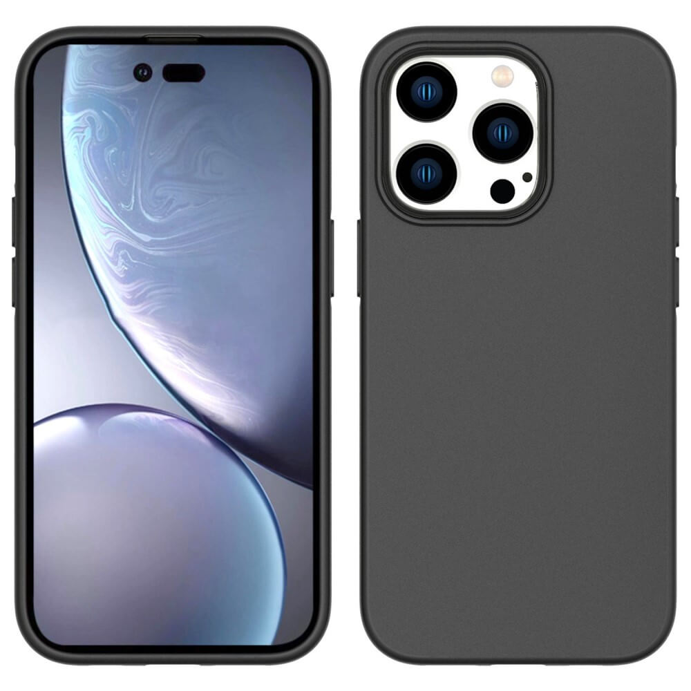 iPhone 14 Pro - Matte Silikon Hülle schwarz