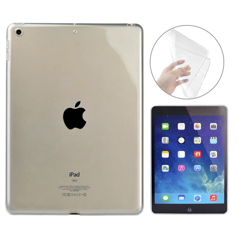 iPad 9.7 - Gummi Schutzhülle Hülle transparent1