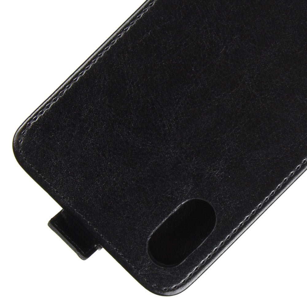 iPhone Xs / X - Leder Flip Case Mit Fotofach Vertikal