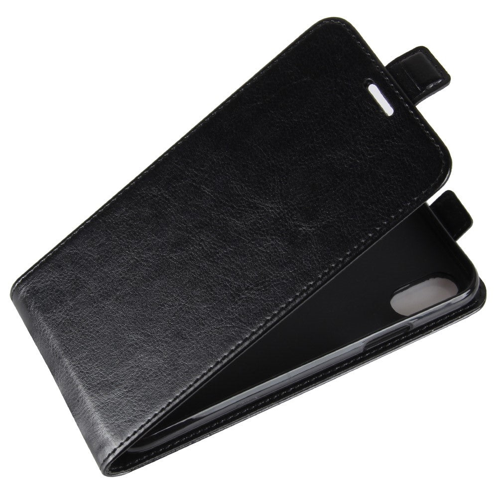 iPhone Xs / X - Leder Flip Case Mit Fotofach Vertikal